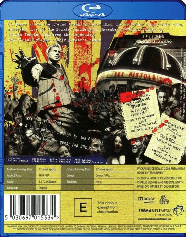 Sex Pistols There’ll Always Be An England - Blu-ray